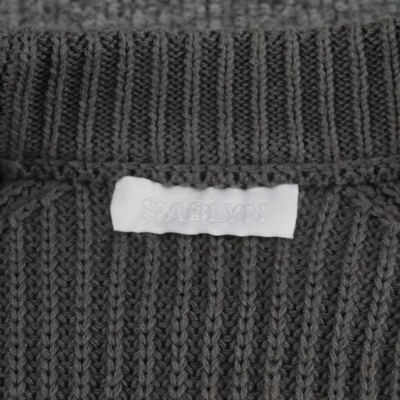 Sablyn Sweater Women XS Long Cardigan Gray Silk Cashmere Minimalist Quiet Luxury - Picture 4 of 9